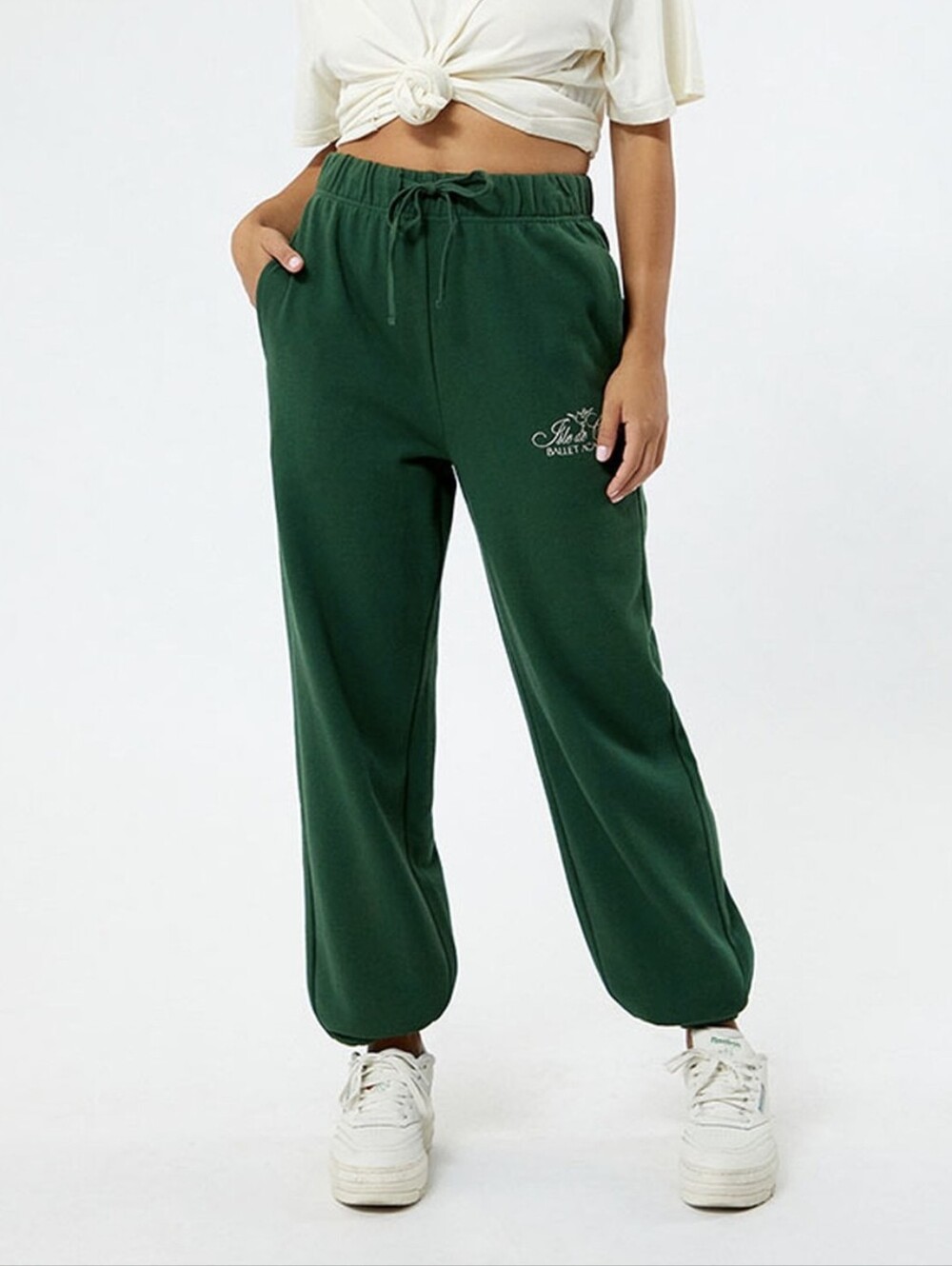 Coney Island Picnic Green Ballet Academy Fleece Sweatpants Small